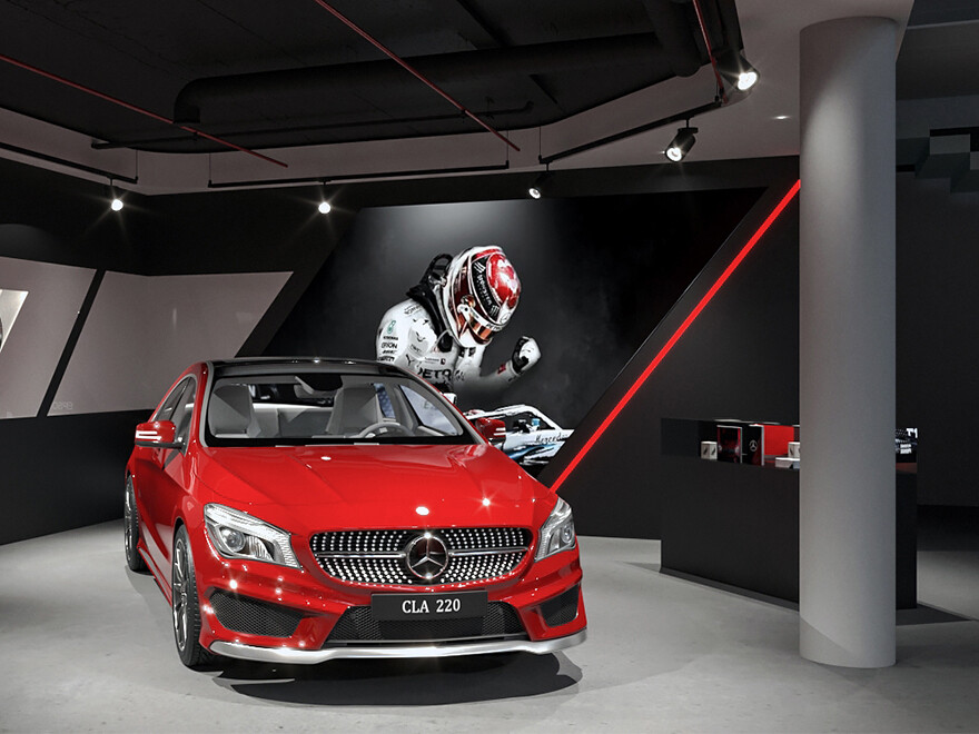 Зона AMG салона-магазина Mercedes-Benz в Минске